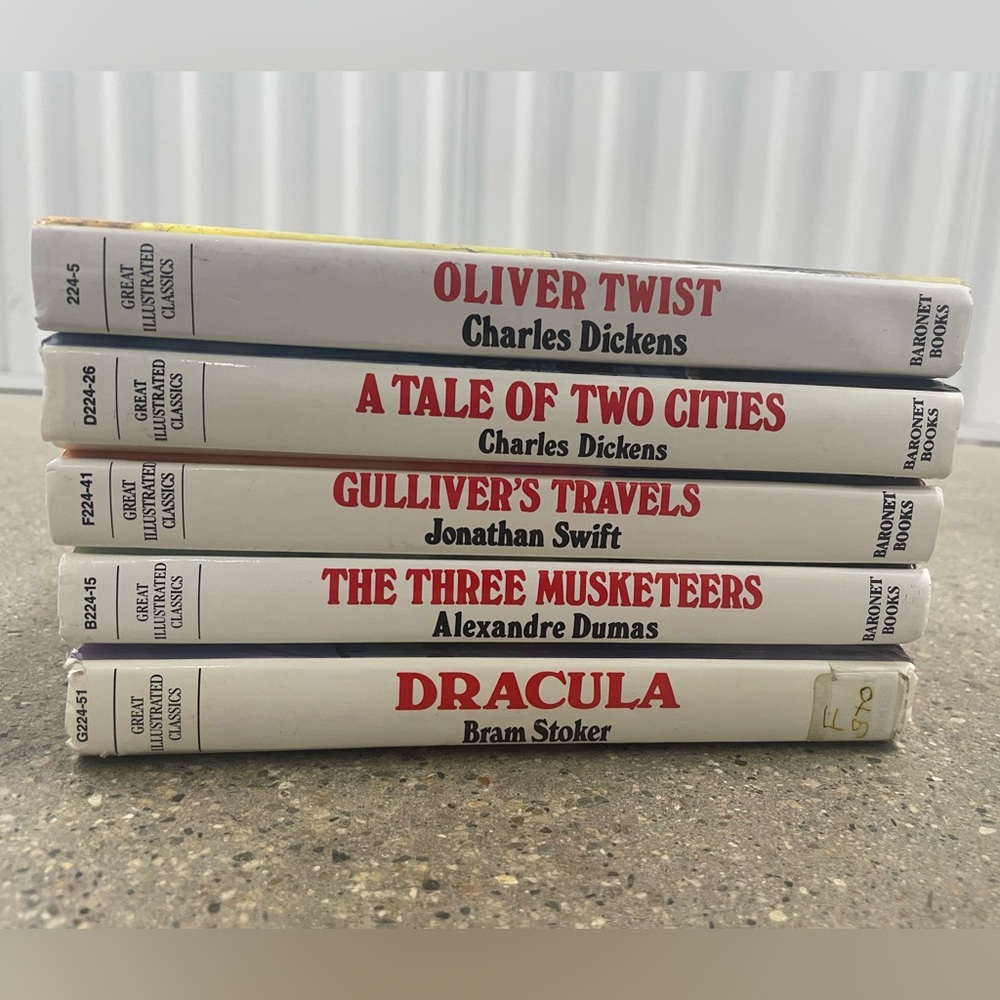 Lot of 5 Vintage hardcover Great Illustrated Classics Books - adventure theme - Picture 14 of 16